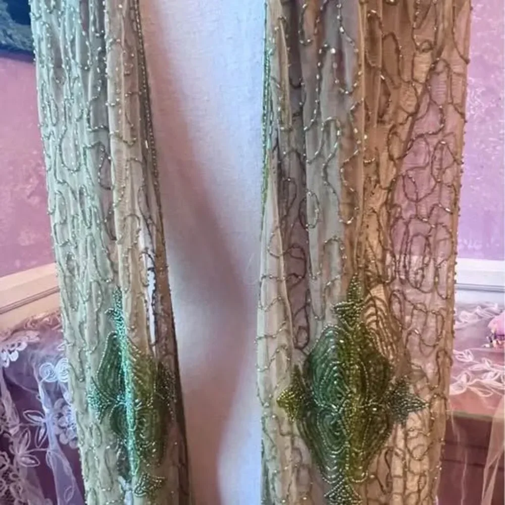 Exquisitely Beaded Chic 1930’s inspired Olive Beaded Scarf